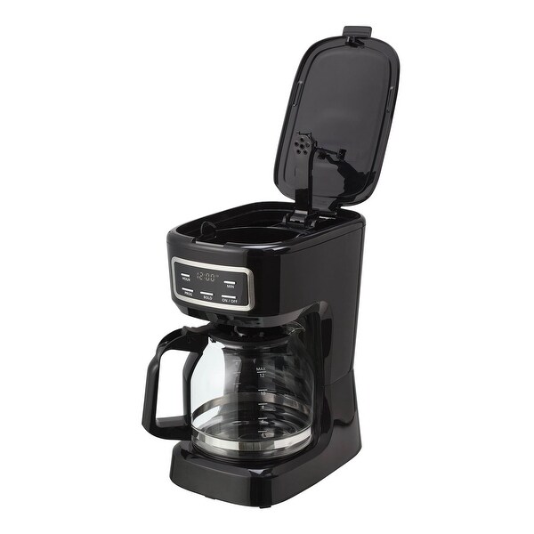 12 Cup Programmable Coffee Maker，Black