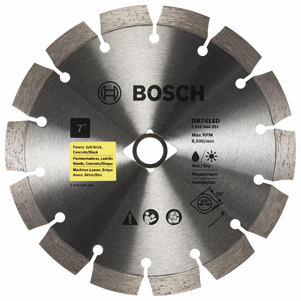 Bosch 7 Standard Segmented Rim Diamond Blade with DKO for Universal Rough Cuts