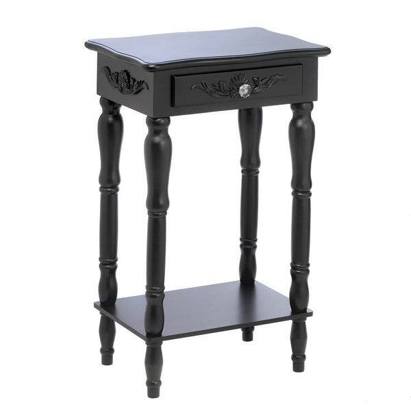 Carved Colonial Style Side Table 17.75x13x28