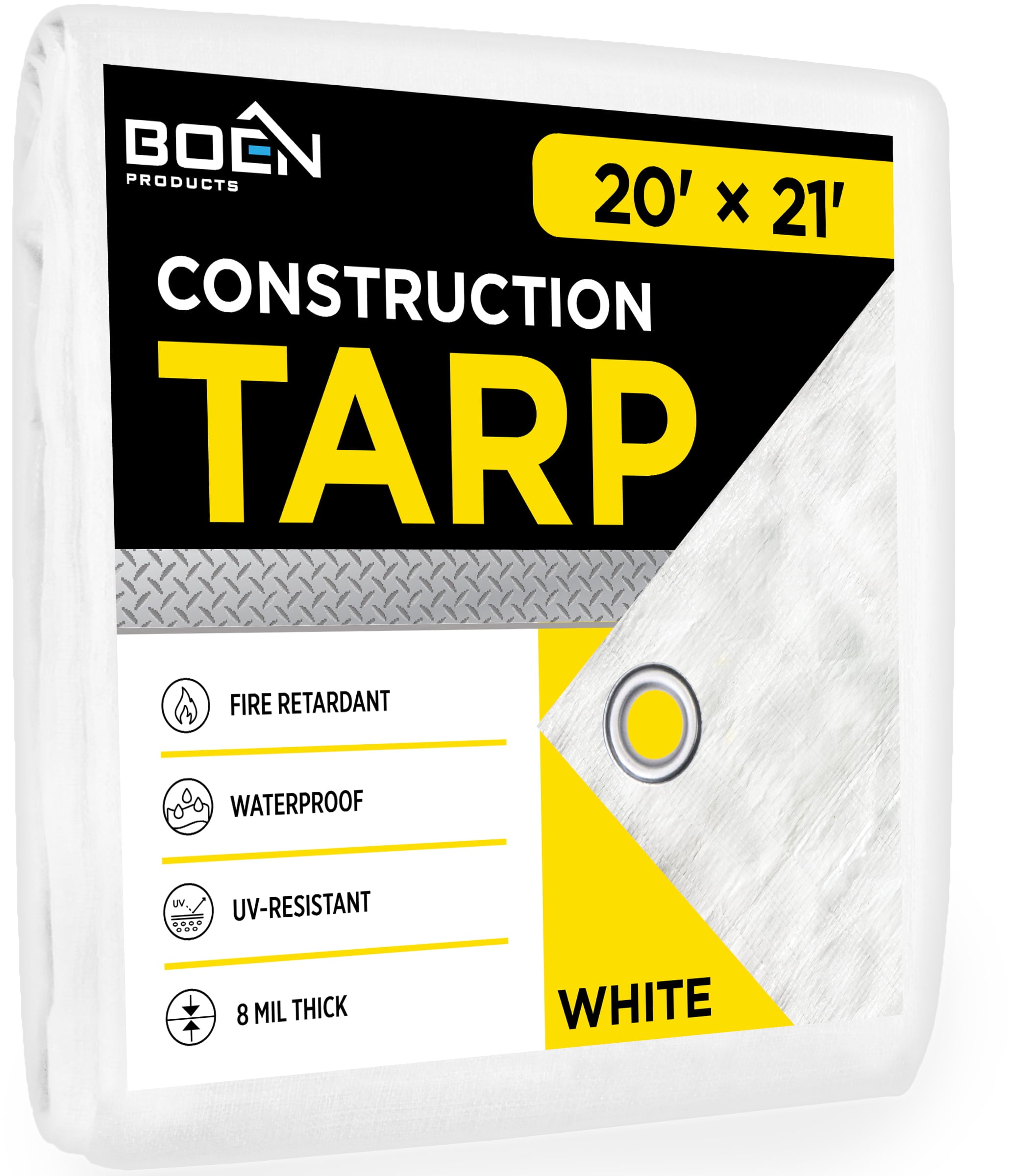 Boen FR Tarps White 10x10 Weave 20' x 21'