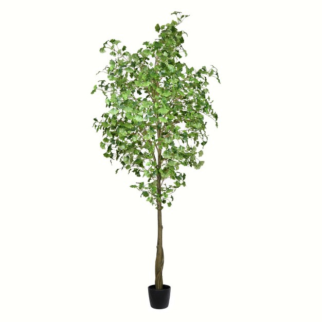 Vickerman Artificial Potted Ginkgo Tree