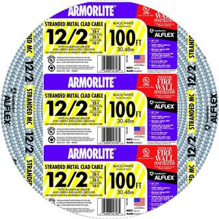 Southwire 122 x 100 ft. Stranded CU MC (Metal Clad) Armorlite Cable 69114723