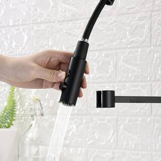 LUXIER Single-Handle Pull-Down Sprayer Kitchen Faucet with 2-Function Sprayhead in Matte Black KTS22-TM