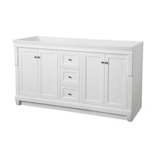 Home Decorators Collection Naples 60 in. W x 21-34 in. D Bath Vanity Cabinet Only in White nawa6021d