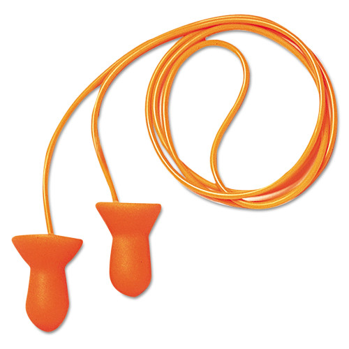 Howard Leight Quiet Multiple-Use Earplugs， Corded， 26NRR， Orange/Blue， 100 Pairs (QD30)