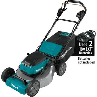 Makita 18-Volt X2 (36V) LXT Cordless 21 in. Self-Propelled Commercial Lawn Mower Kit (4 Batteries 5.0Ah)  Bonus Hedge Trimmer XML08PT1-XHU02Z