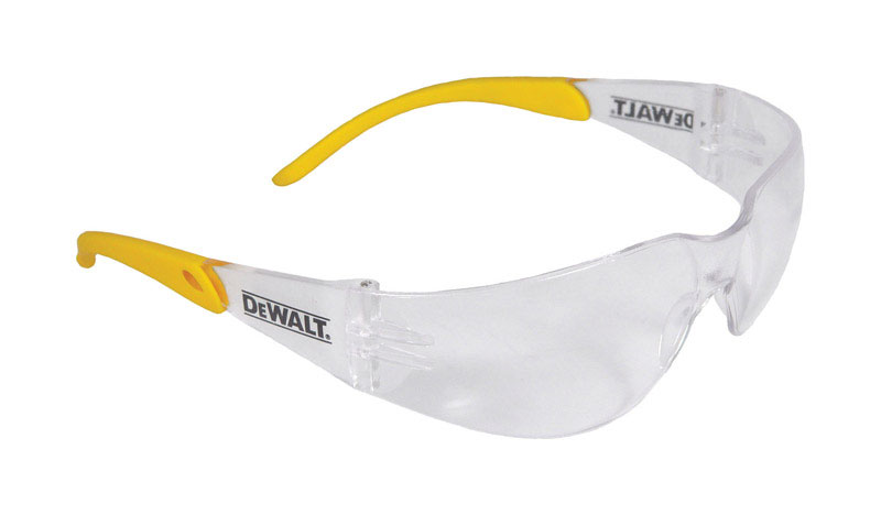 DW Protector Anti-Fog Safety Glasses Clear Lens Yellow Frame 1 pc