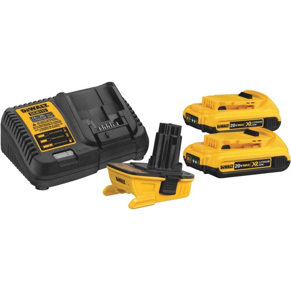 DEWALT 18 Volt to 20 Volt MAX Battery Adapter Combo Kit