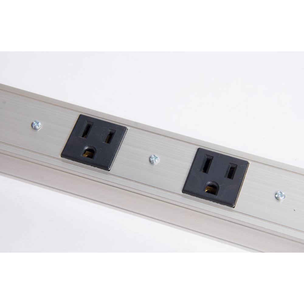 ProHT 6-Outlet Aluminum Power Strip with 3 ft. Power Cord 03196