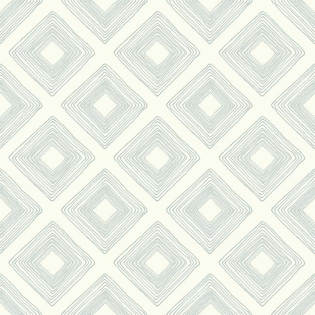 Sample Diamond Sketch Wallpaper in Eggshell Blue from Magnolia Home Vol. 2