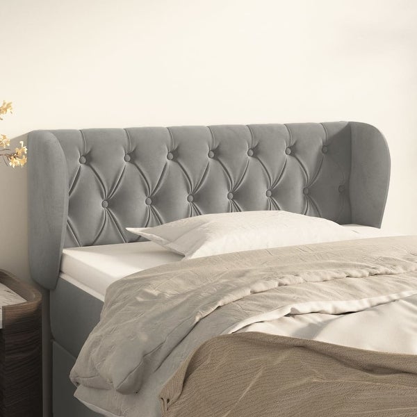 vidaXL Headboard with Ears Light Gray 64.2