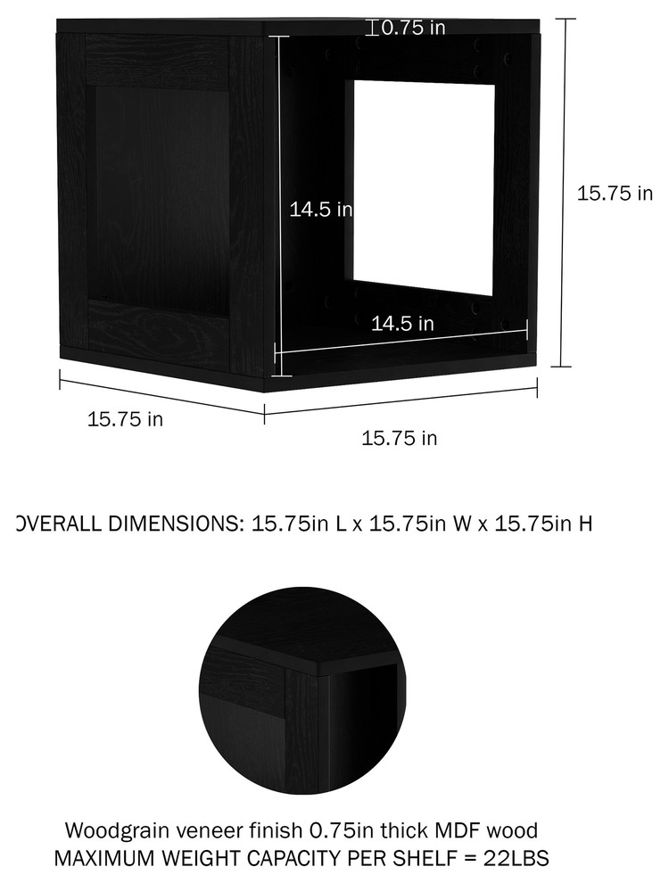 Lavish Home Stackable Modular Open Cube End Table   Transitional   Side Tables And End Tables   by Trademark Global  Houzz