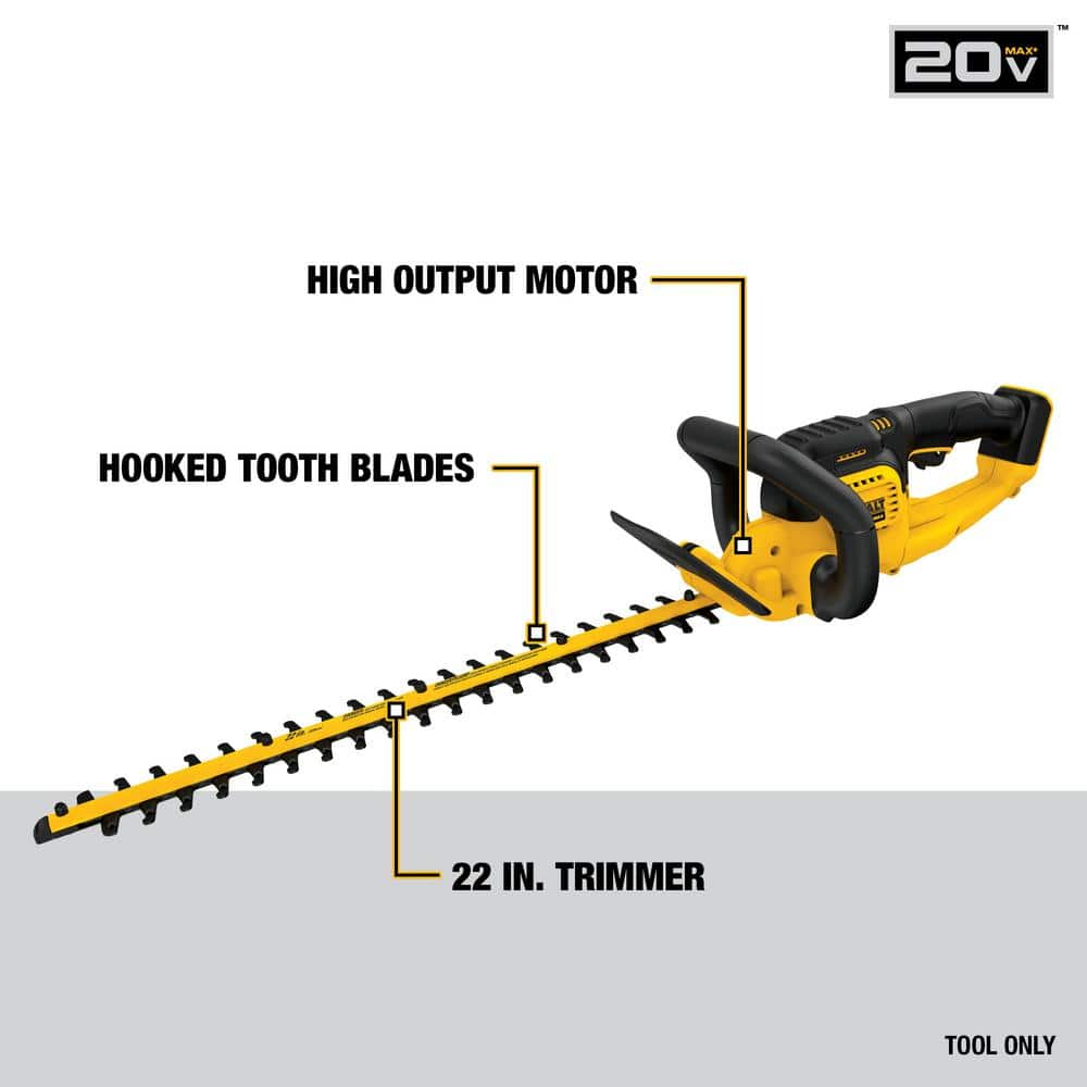 DEWALT 20V MAX 12 in Brushless Battery Powered Chainsaw Kit and Hedge Trimmer with