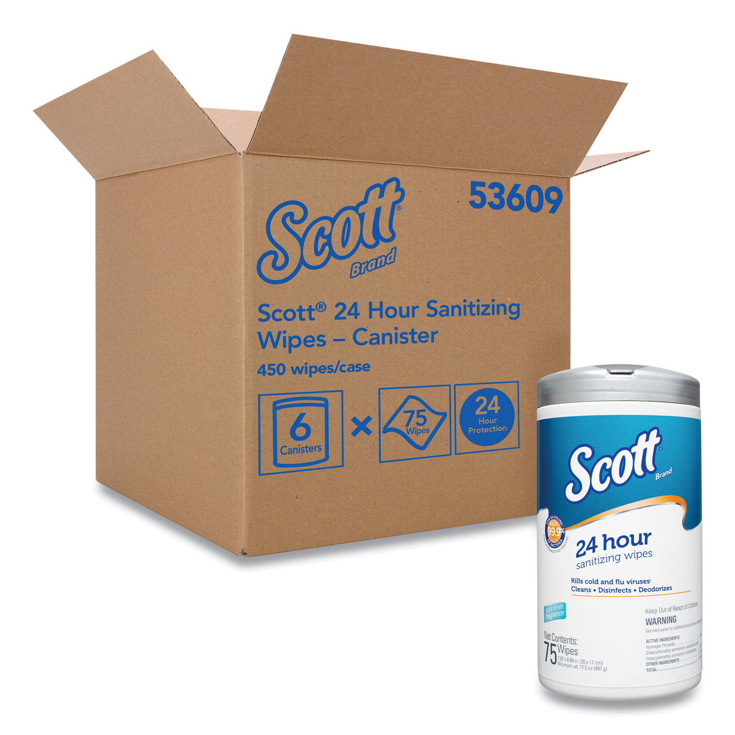 24-Hour Sanitizing Wipes by Scottandreg; KCC53609