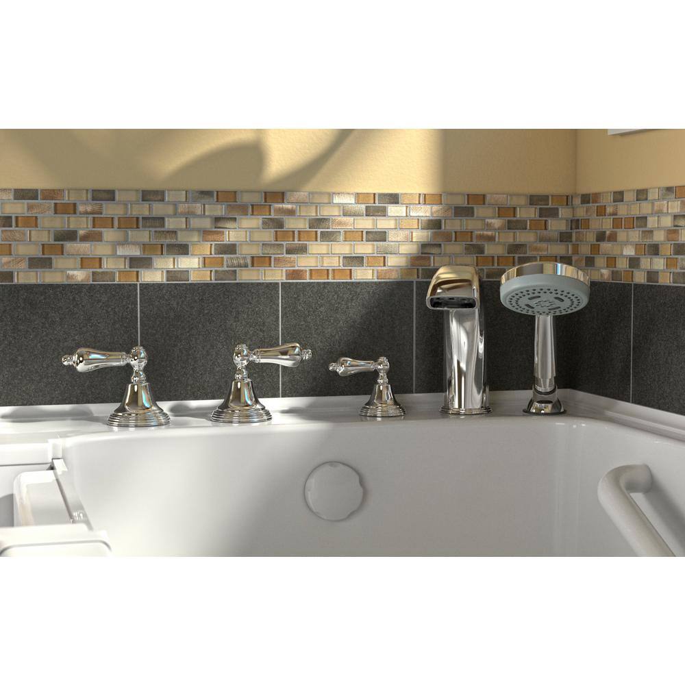 American Standard Acrylic Luxury 48 in. Right Hand Walk-In Air Bathtub in White 2848.119.ARW