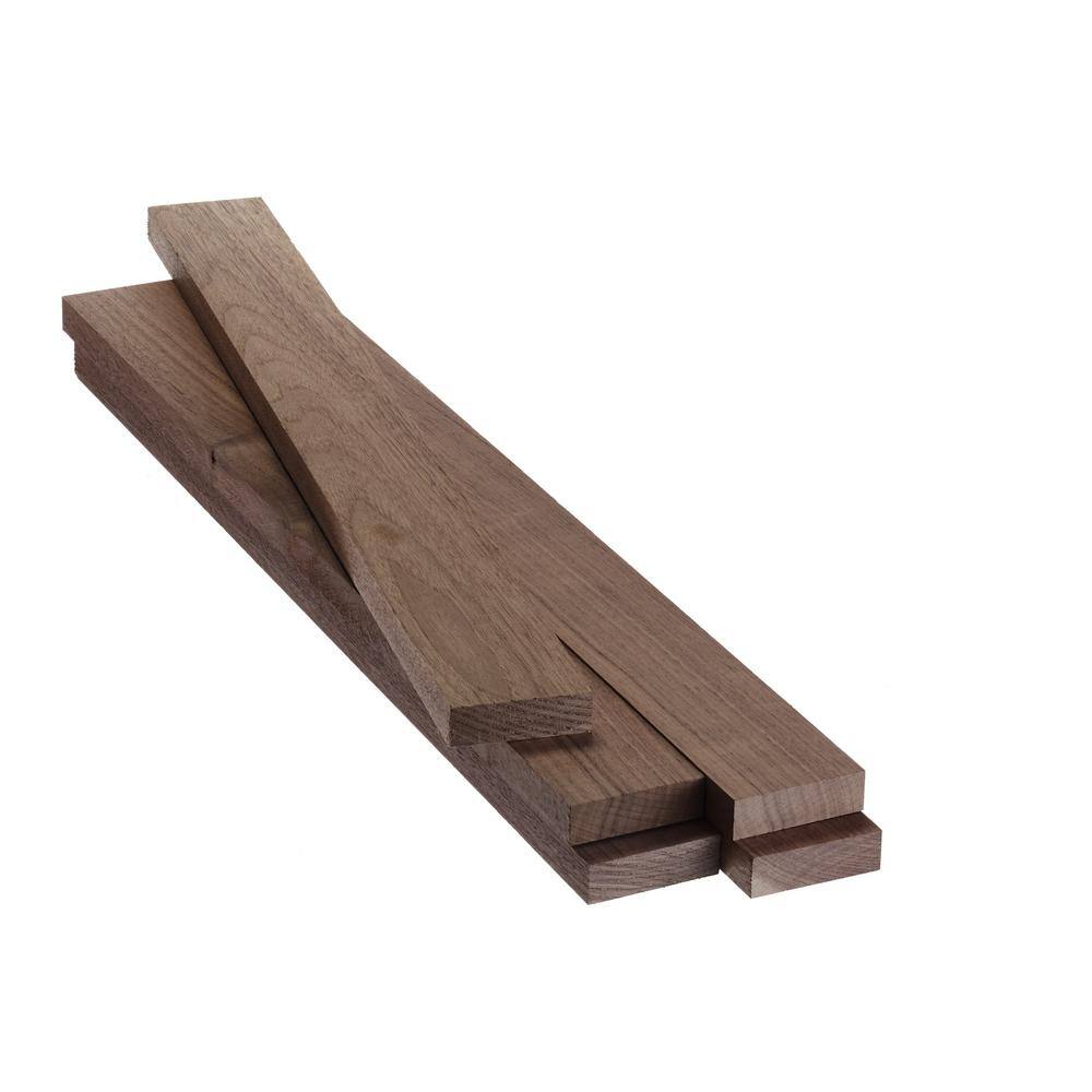 Swaner Hardwood 1 in. x 3 in. x 8 ft. Walnut S4S Board (5-Pack) OL04021696WA5