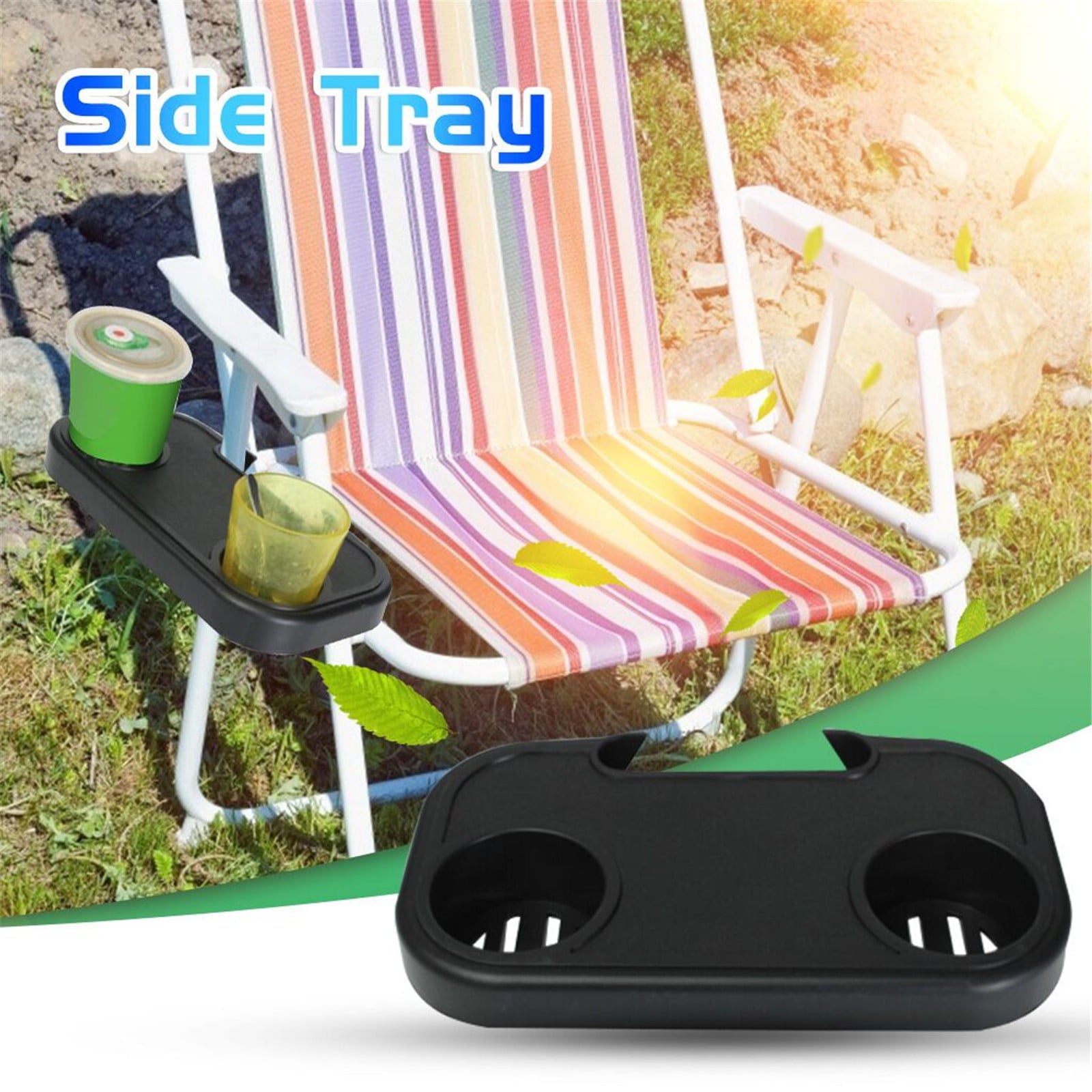 New Year Clearance 2022! Portable Folding Camping Picnic Outdoor Beach Garden Chair Side Tray For Drink