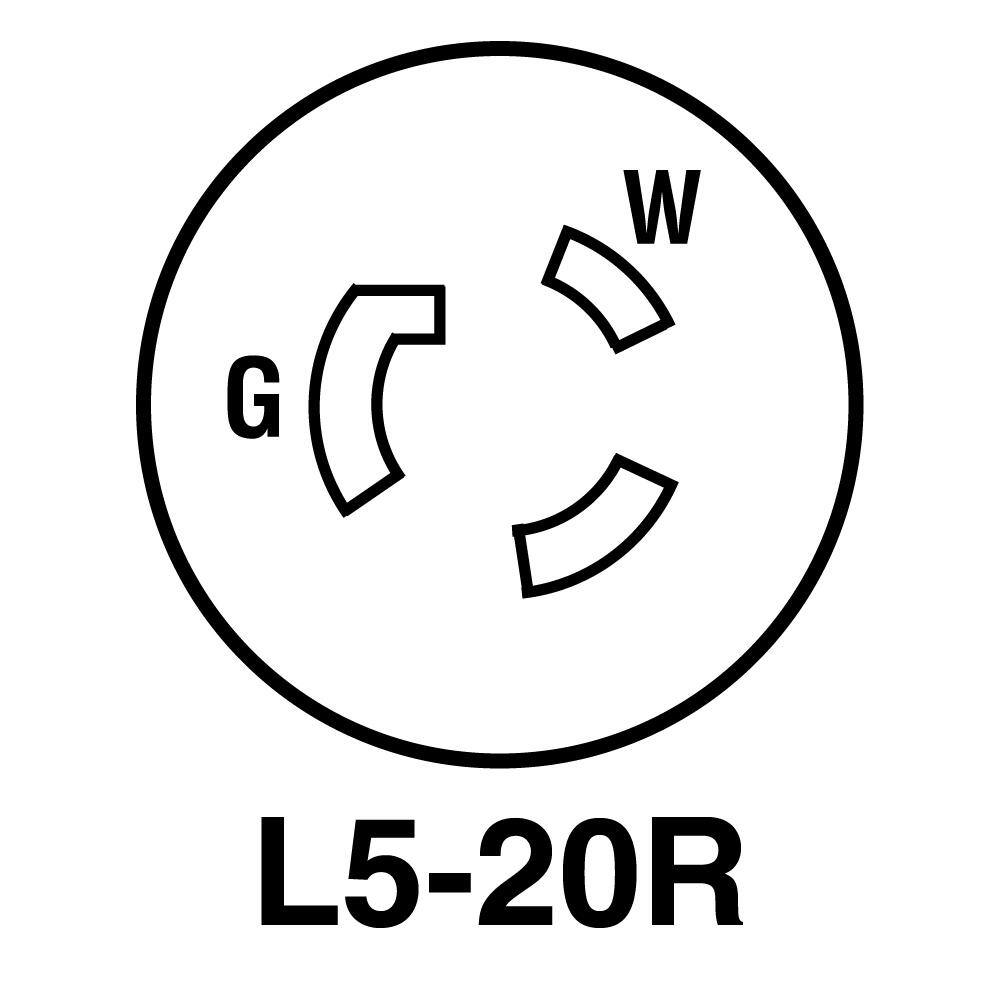 Legrand Pass  Seymour Turnlok 20 Amp 125-Volt NEMA L5-20R Locking Receptacle L520RCCV3