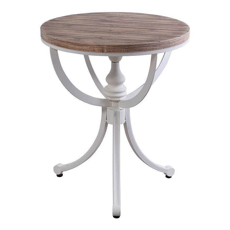 Quail Farm Metal and Wood Side Table