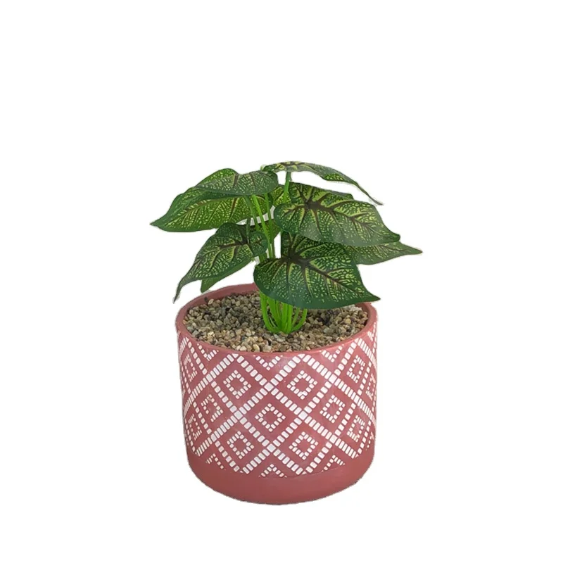 Custom Gardening supplies Ceramic Garden Flower Pot Decor Fake Plant Artificial Plants And Flowers