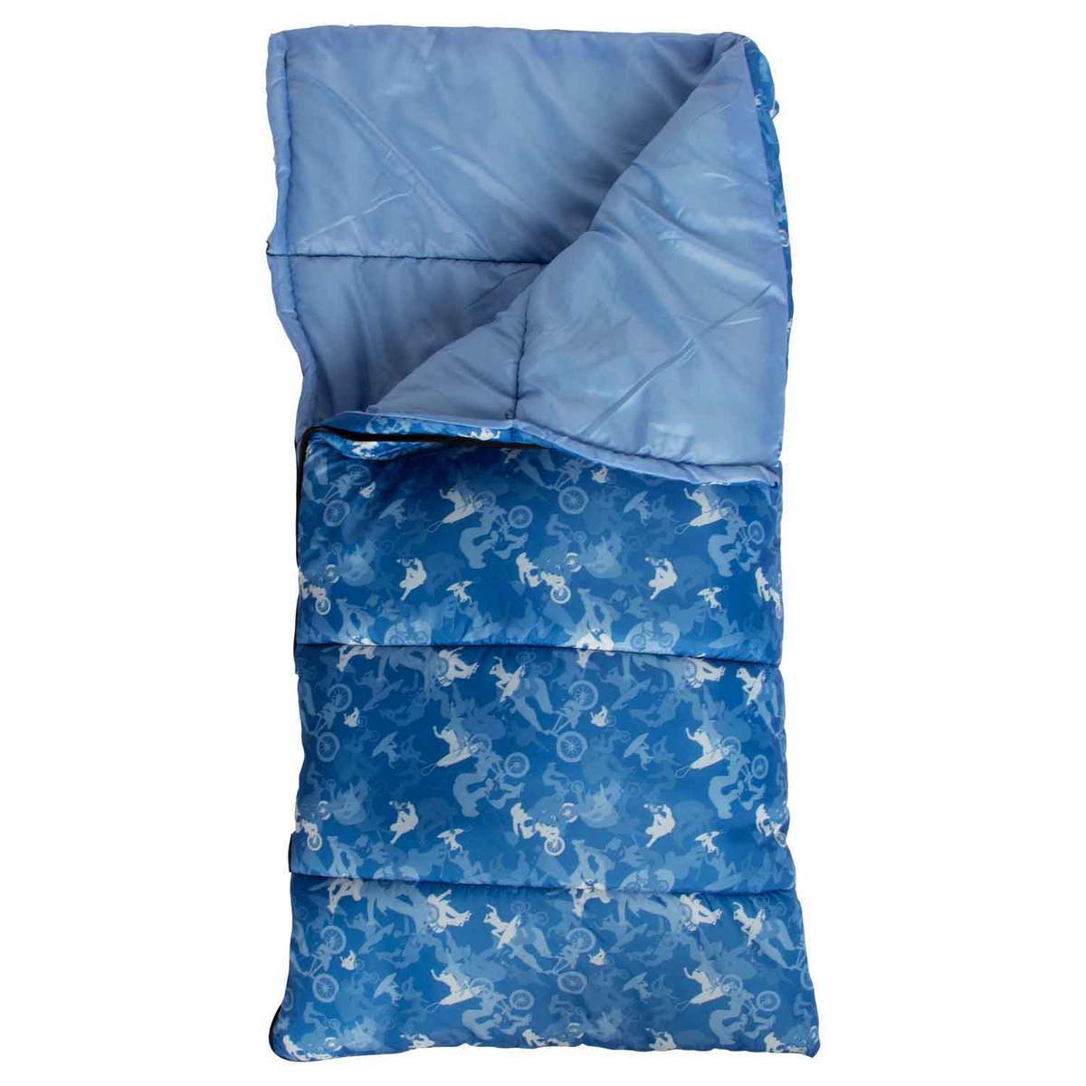 Wenzel Freestyle 40 Degree Youth Rectangular Sleeping Bag  Blue