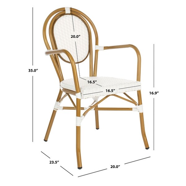 SAFAVIEH Rosen Stacking Indoor/Outdoor Arm Chair (Set of 2)