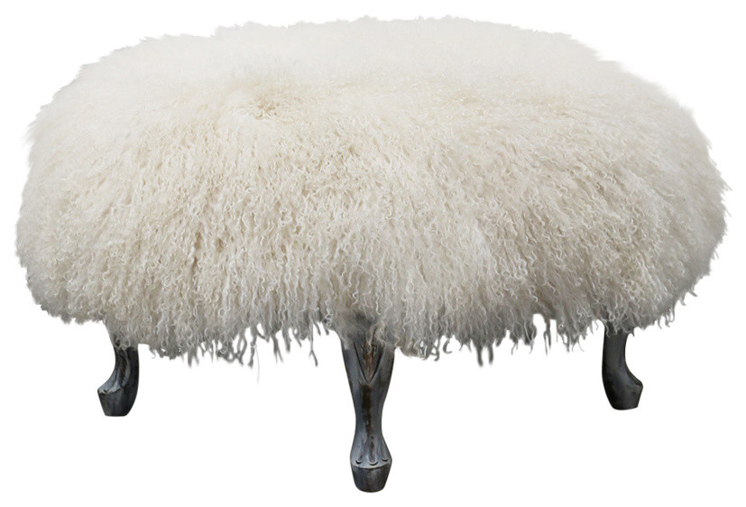 Floue Ottoman   Traditional   Footstools And Ottomans   by Haute House  Houzz