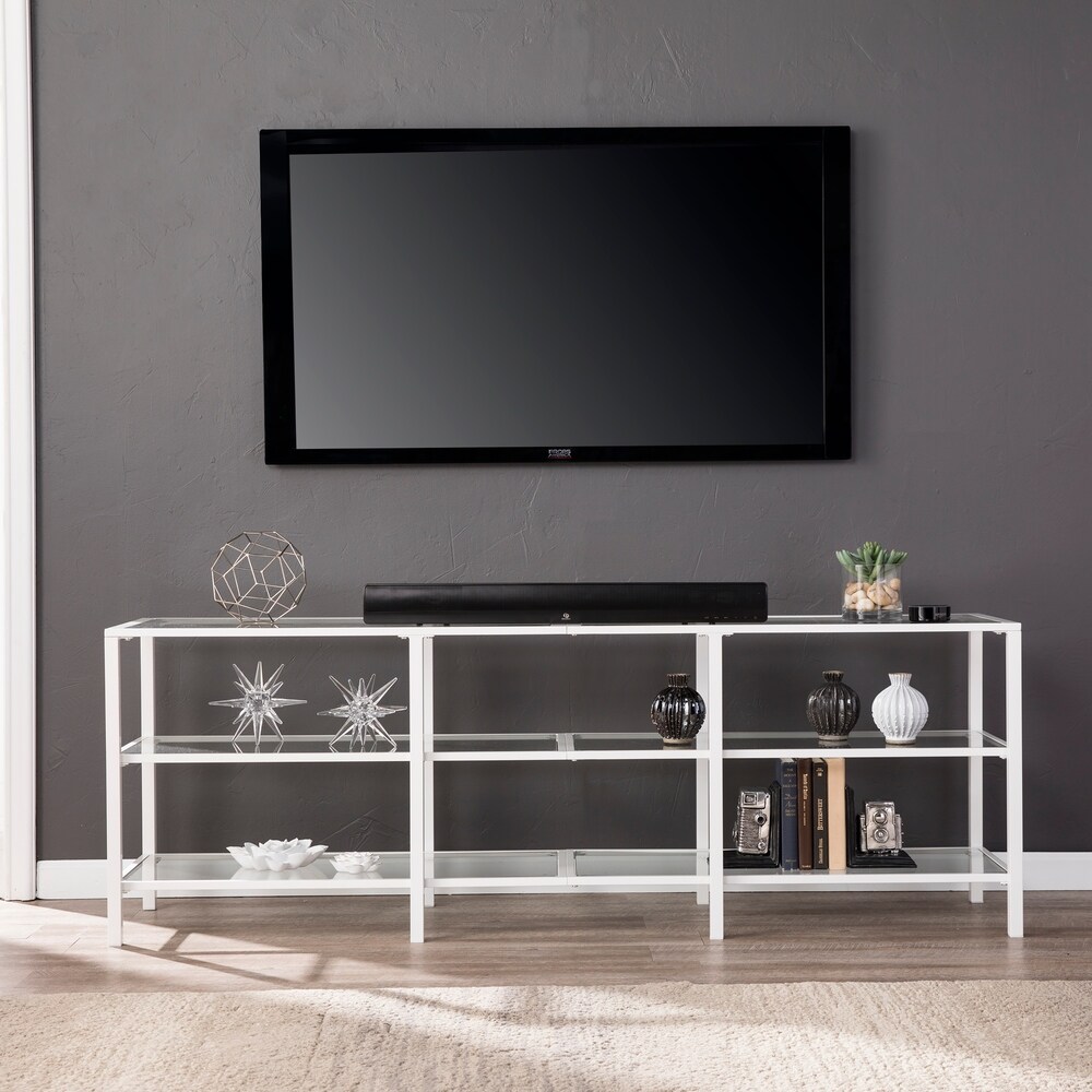 SEI Furniture Liberty Metal and Glass Media TV Stand for TV's up to 68\