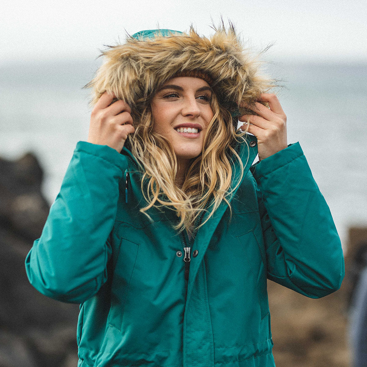 Cordova Bay Sherpa Lined Recycled Jacket - Storm Green