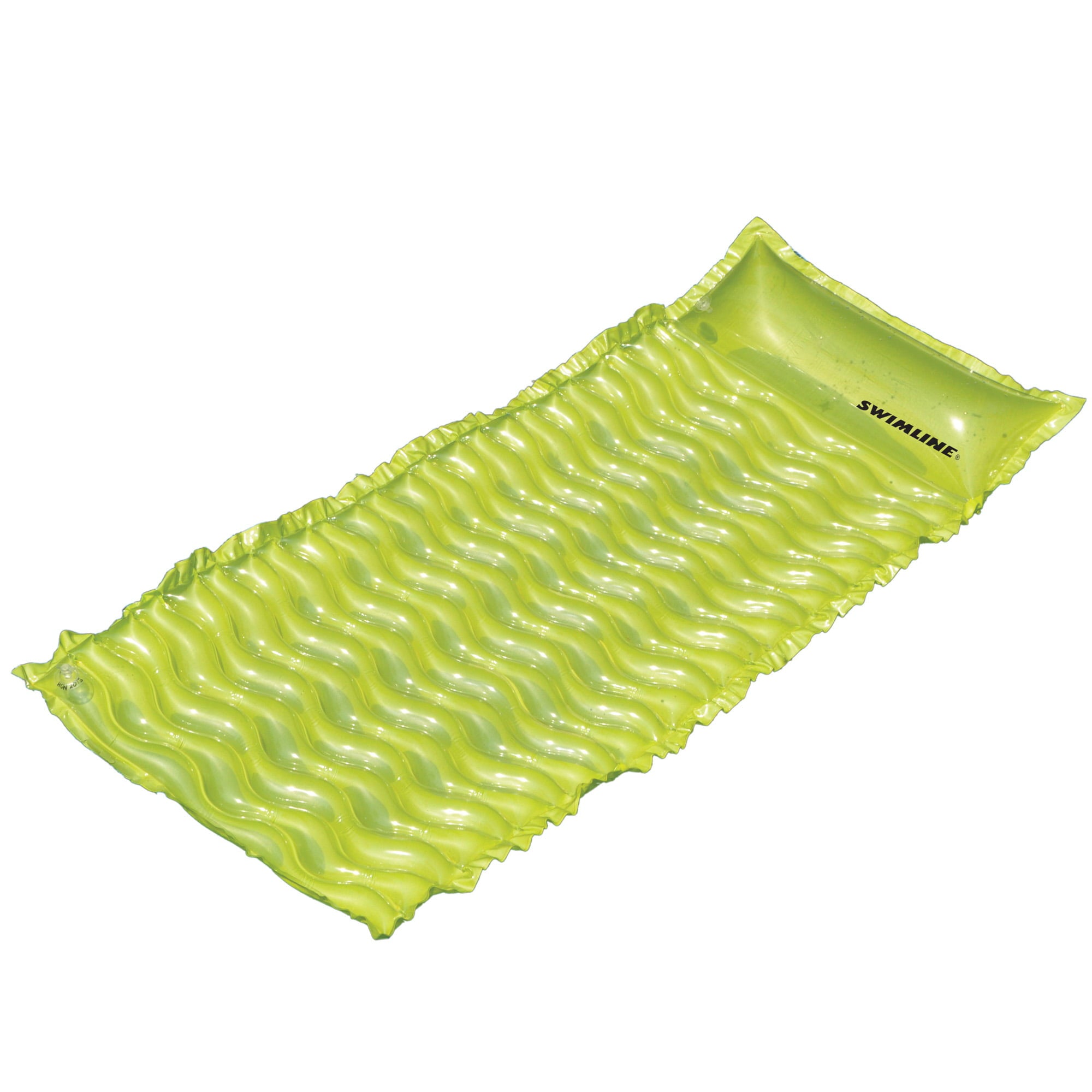 70-Inch Inflatable Lime Green Bubble Swirled Swimming Pool Air Mattress Float