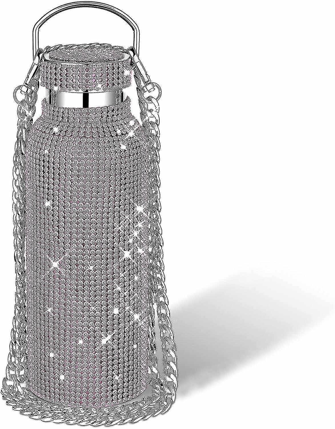 Diamond Water Bottle Bling Rhinestone Stainless Steel Thermal Bottle Refillable Water Bottle Insulat