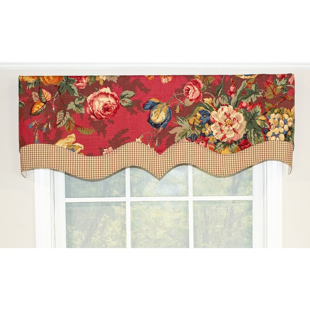 Rod Pocket Contrast Fabric Valance 50 quot X 17 quot By Rlf Home