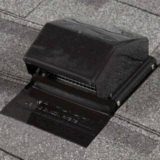 Gibraltar Building Products 4 in. Black Plastic Roof Cap Vent PRCS4BL