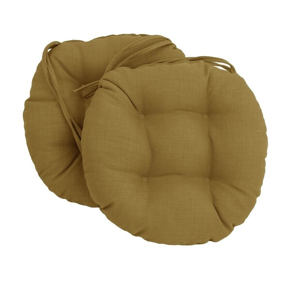 16-inch Round Tufted Indoor/ Outdoor Chair Cushions (Set of 6)