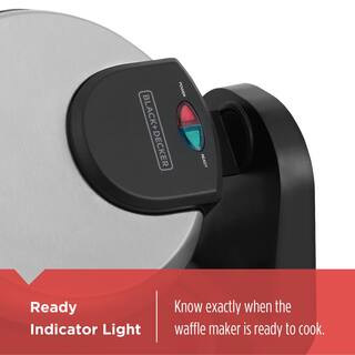 BLACK+DECKER 2-Slice Black Stainless Steel American Waffle Maker WM1404S