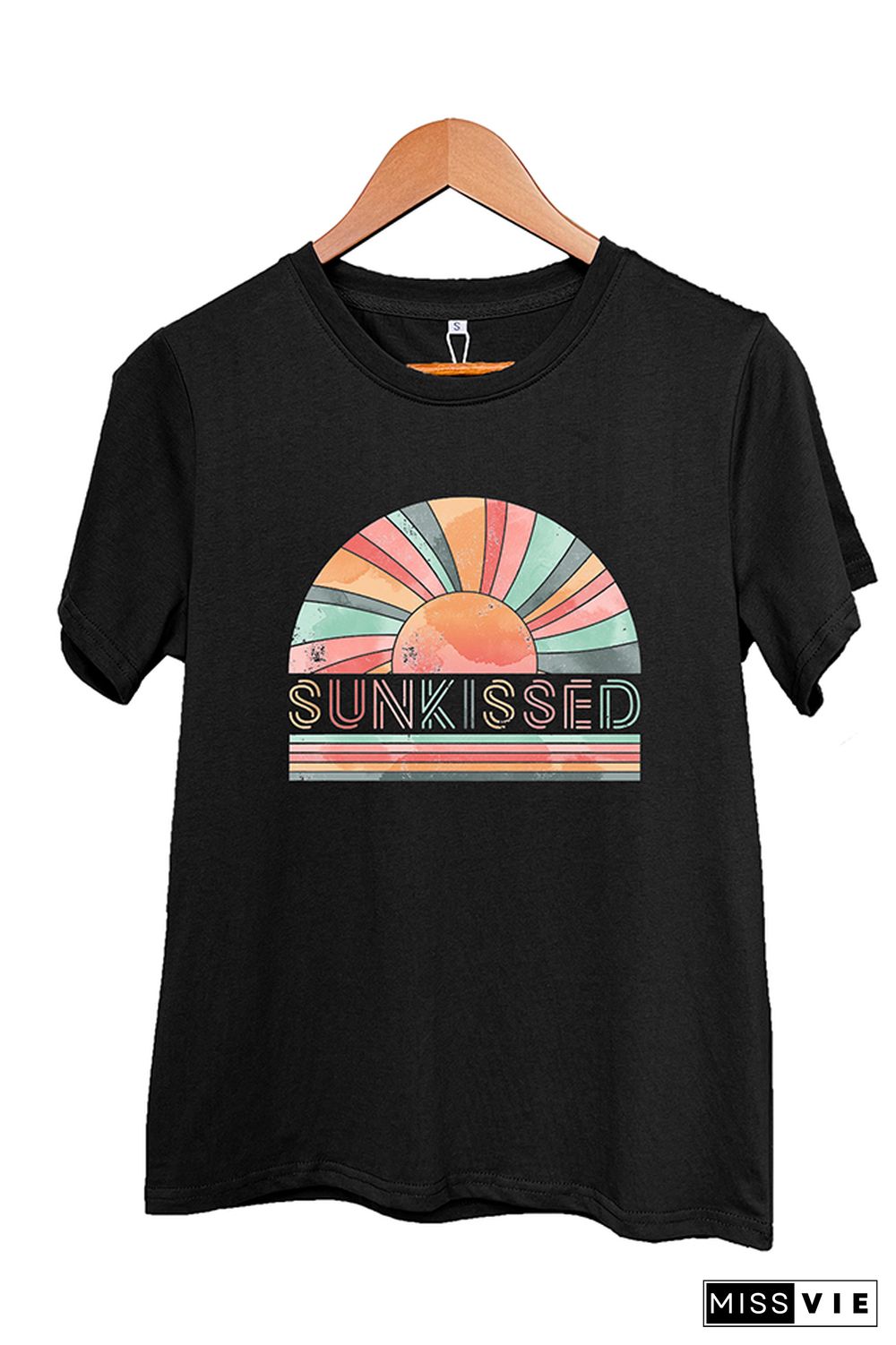 Rainbow Sunkissed Sleeve Graphic Tee Wholesale