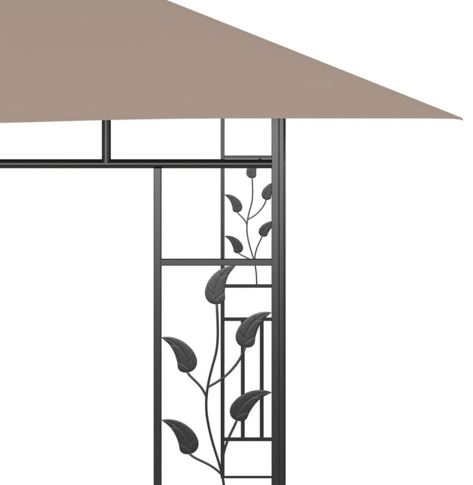 vidaXL Gazebo with Mosquito Net 13.1  x27x9.8  x27x9  x27Taupe 180 g/m²  312252   Contemporary   Gazebos   by BisonOffice  Houzz