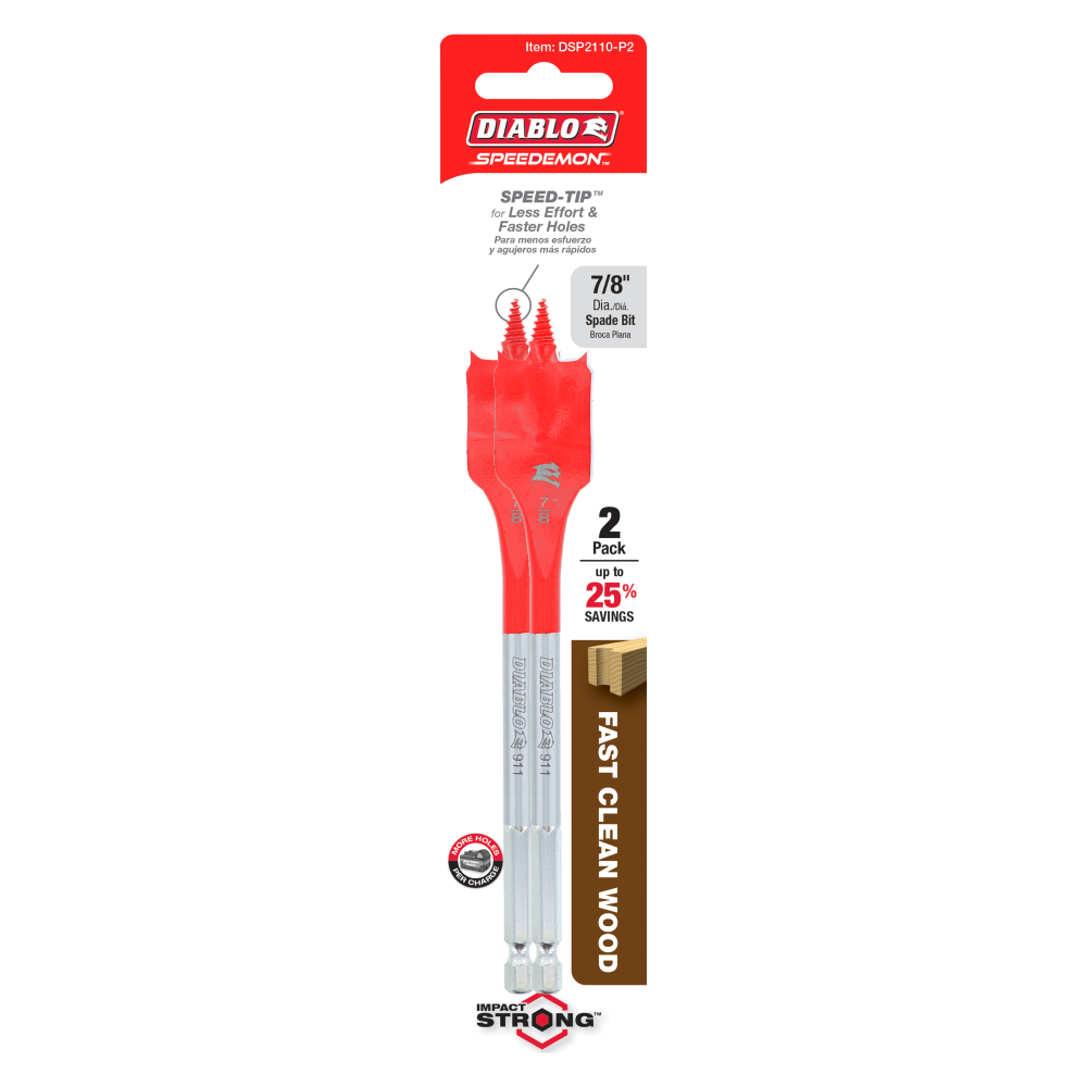 Diablo Tools 7/8 x 6 SPEEDemon Spade Bit (2-Pack)