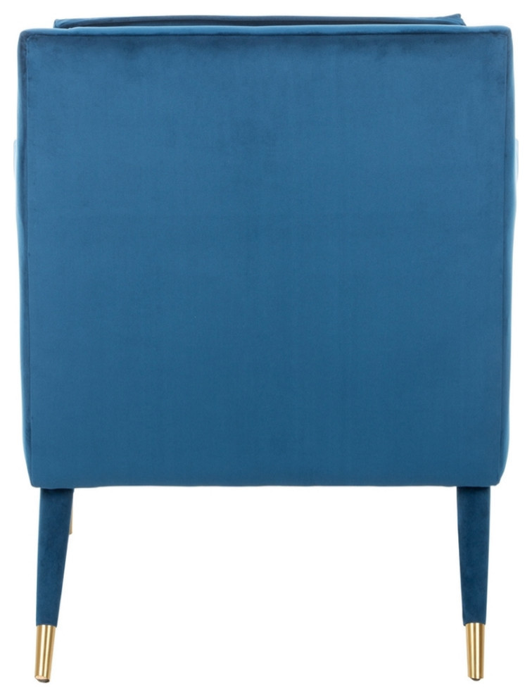 Sari Tufted Arm Chair Navy   Midcentury   Armchairs And Accent Chairs   by V.S.D Furniture  Houzz