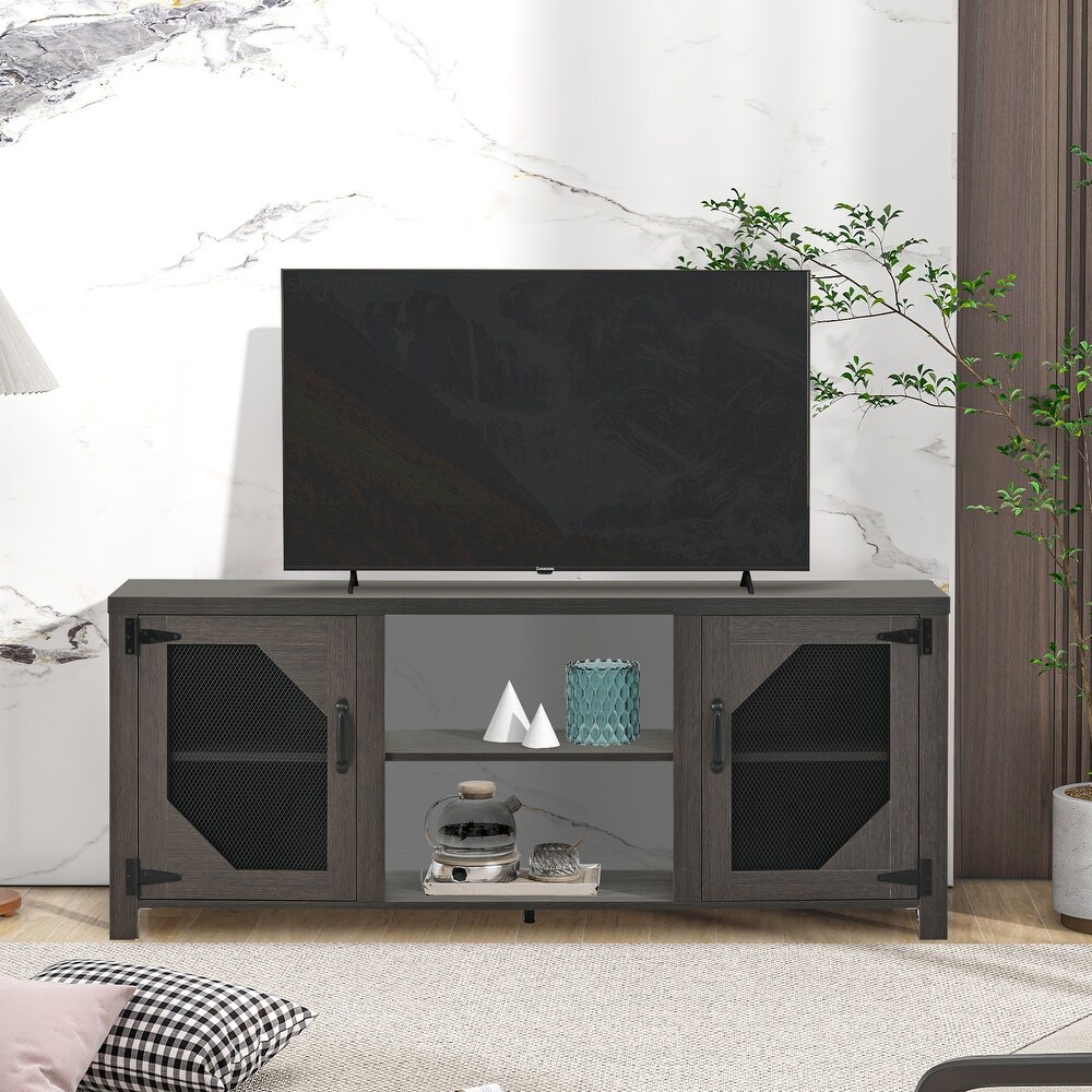 Modern TV Stand for 65'' TV with Large Storage Space