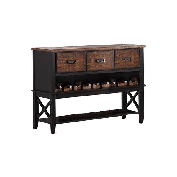 3 Drawers Server In Brown And Black