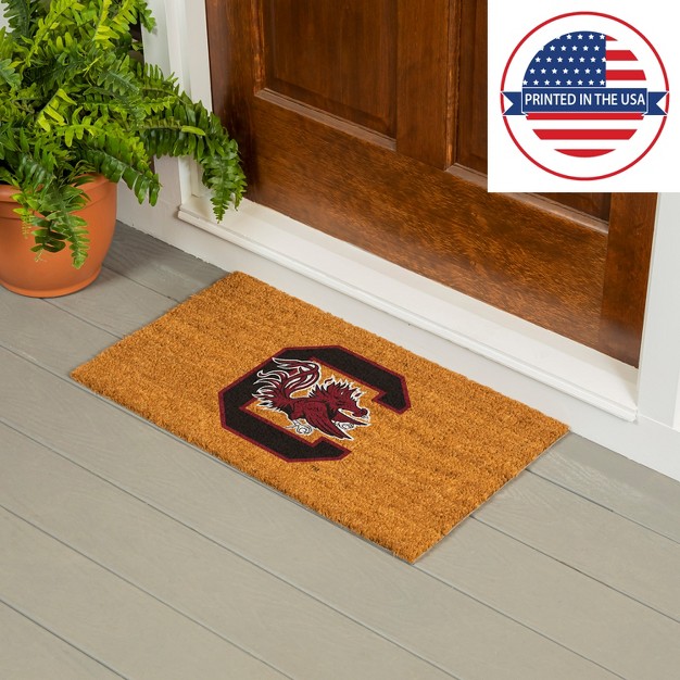 Evergreenncaasouth Carolina Gamecocks Logo Natural Coir 28 X 16 Inches Indoor Outdoor Doormat