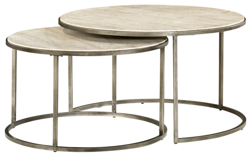 Hammary Modern Basics Round Nesting Cocktail Table 190 911   Contemporary   Coffee Table Sets   by The Simple Stores  Houzz