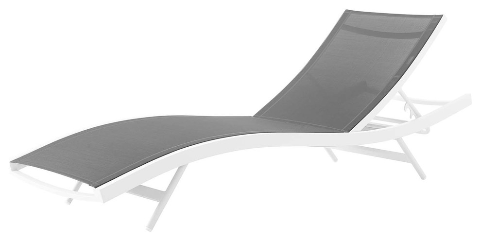 Modern Outdoor Lounge Chair Chaise  Fabric Aluminium   Contemporary   Outdoor Chaise Lounges   by House Bound  Houzz