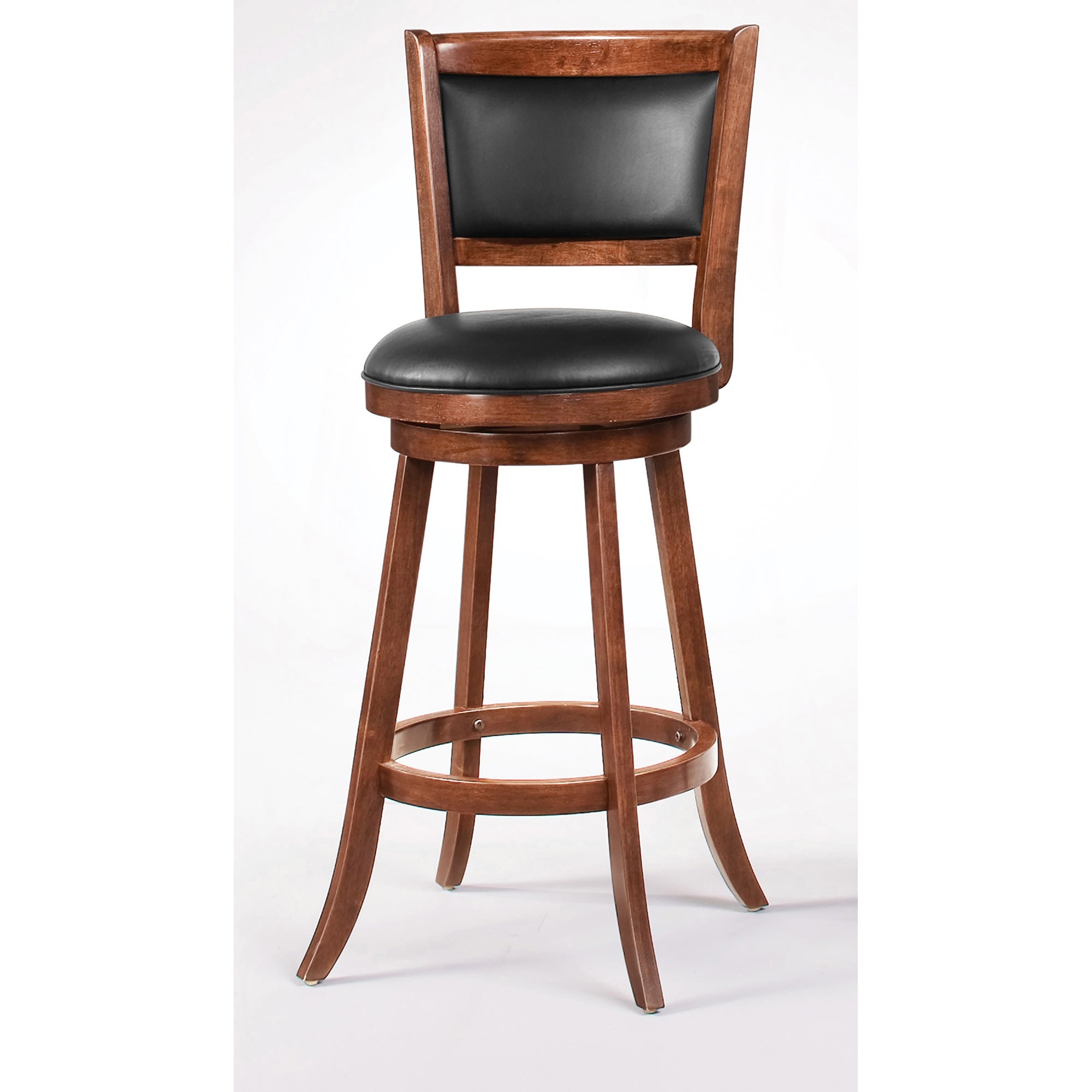 Frasier Transitional Chestnut Wooden Swivel Stools (Set of 2)