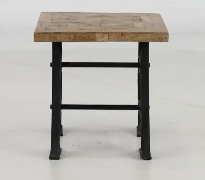 Unwin Industrial Reclaimed Wood End Table