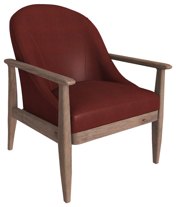 Elena Leather Lounge Chair   Midcentury   Armchairs And Accent Chairs   by Maria Yee Inc  Houzz