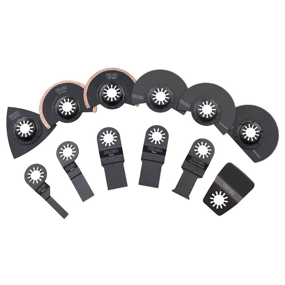 RIDGID 14-Piece Oscillating Multi-Tool Blade Accessory Kit AC24J14