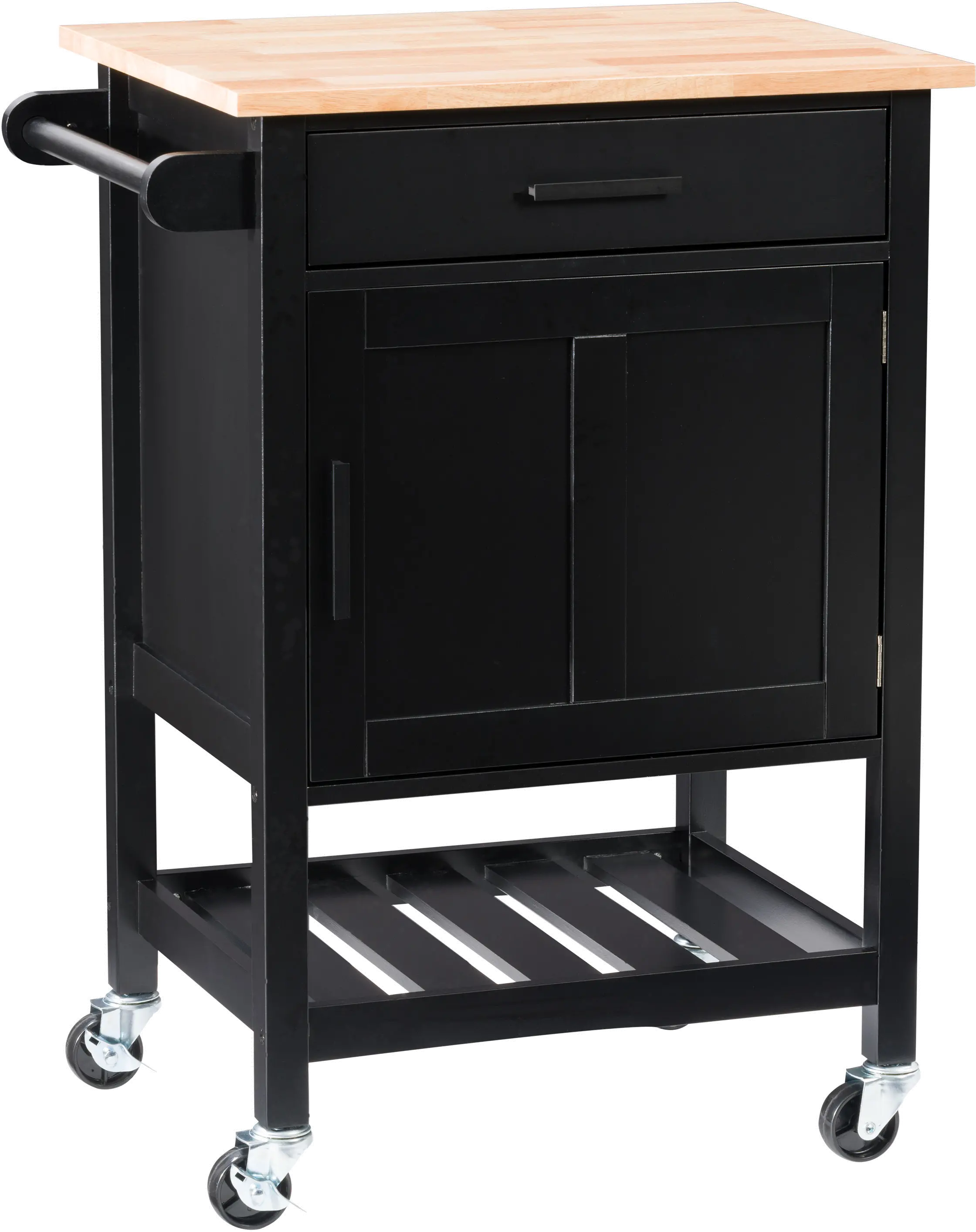 Sage Black Wood Kitchen Cart