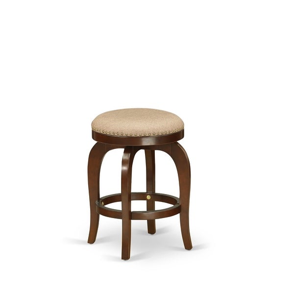 Bedford Swivel Backless Barstool 24'' Seat Height And Pu Leather Roast (Color Options Available)